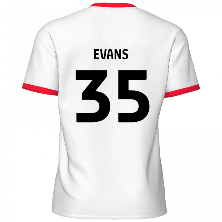 Homem Camisola Makise Evans #35 Vermelho Branco Principal 2024/25 Camisa