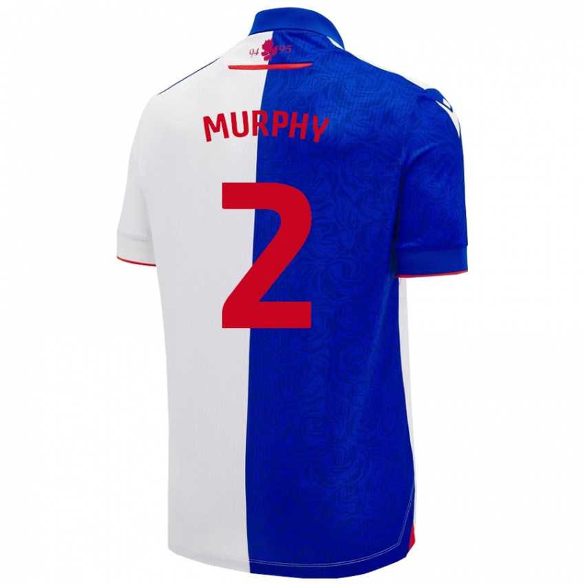 Homem Camisola Niamh Murphy #2 Céu Azul Branco Principal 2024/25 Camisa