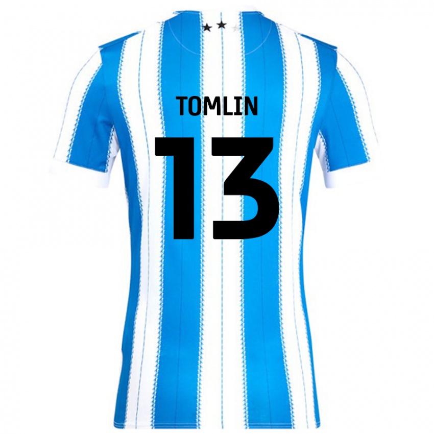 Homem Camisola Phoebe Tomlin #13 Azul Branco Principal 2024/25 Camisa