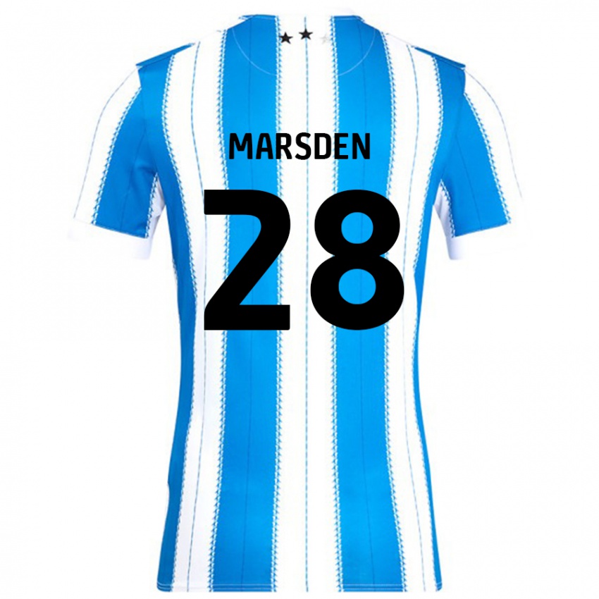 Homem Camisola Brooke Marsden #28 Azul Branco Principal 2024/25 Camisa