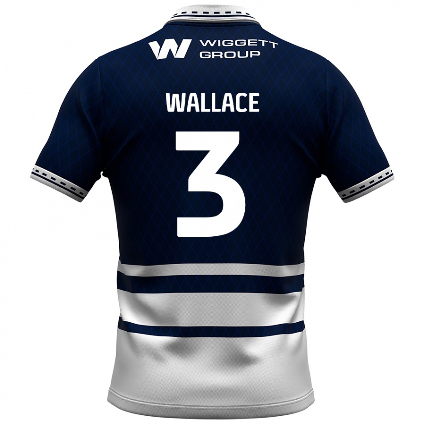 Homem Camisola Murray Wallace #3 Azul Marinho Branco Principal 2024/25 Camisa