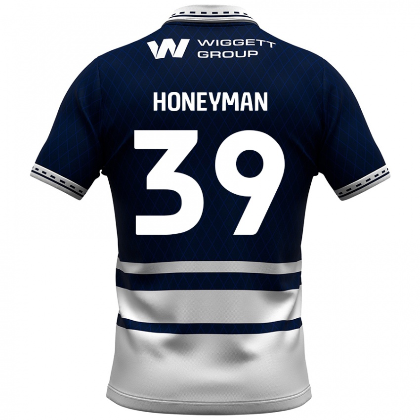 Homem Camisola George Honeyman #39 Azul Marinho Branco Principal 2024/25 Camisa