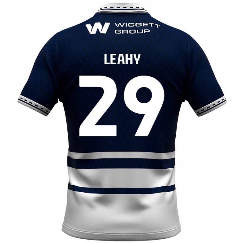 Homem Camisola Tom Leahy #29 Azul Marinho Branco Principal 2024/25 Camisa