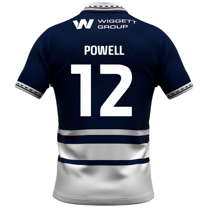 Homem Camisola Beth Powell #12 Azul Marinho Branco Principal 2024/25 Camisa