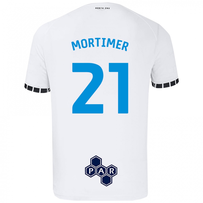 Homem Camisola Jodie Mortimer #21 Branco Principal 2024/25 Camisa