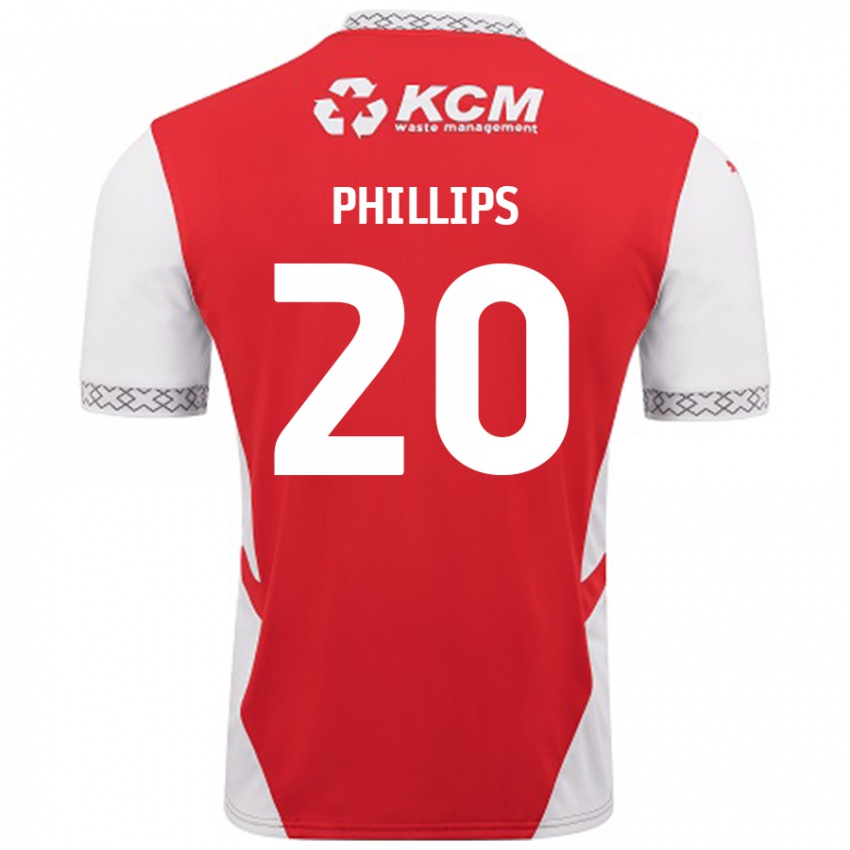 Homem Camisola Dillon Phillips #20 Branco Vermelho Principal 2024/25 Camisa