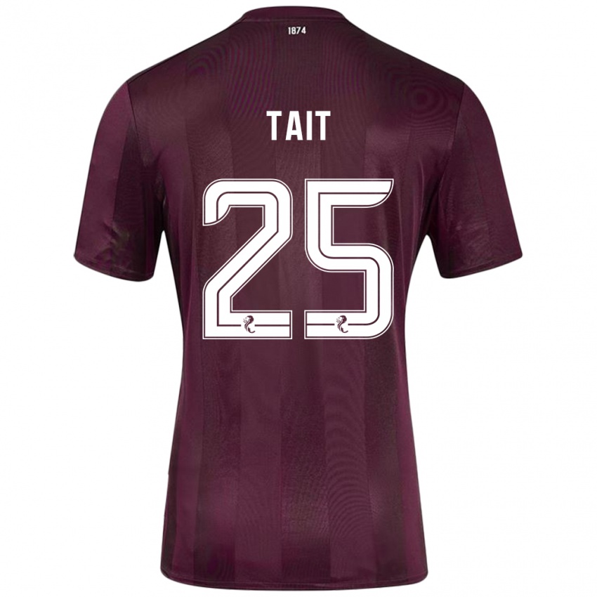 Homem Camisola Macaulay Tait #25 Borgonha Principal 2024/25 Camisa