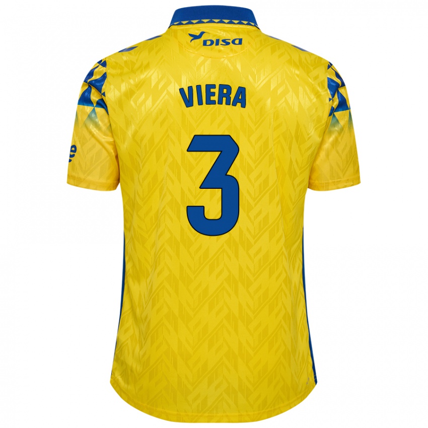 Homem Camisola Óliver Viera #3 Azul Amarelo Principal 2024/25 Camisa