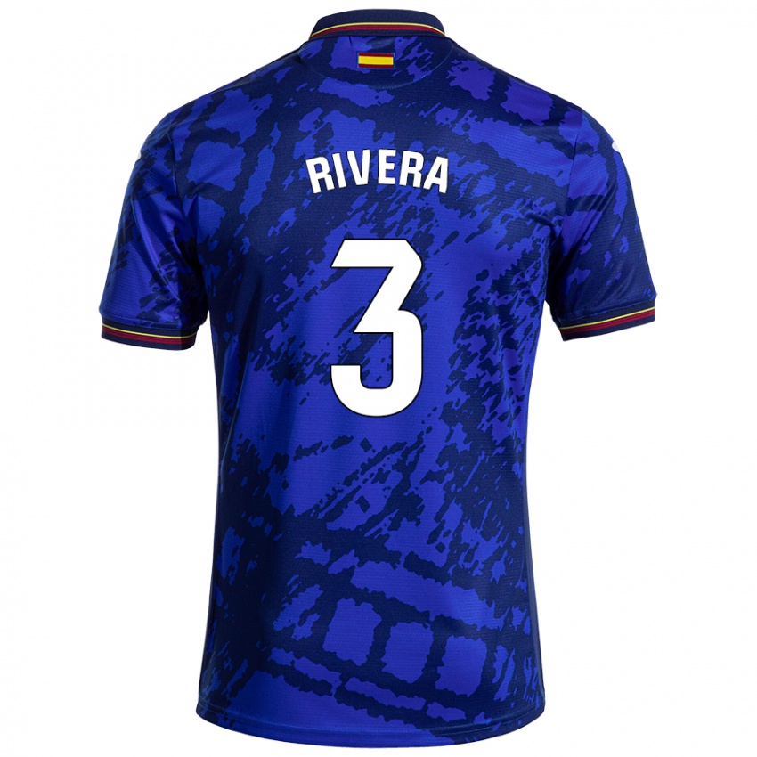 Homem Camisola Gorka Rivera #3 Azul Mais Escuro Principal 2024/25 Camisa