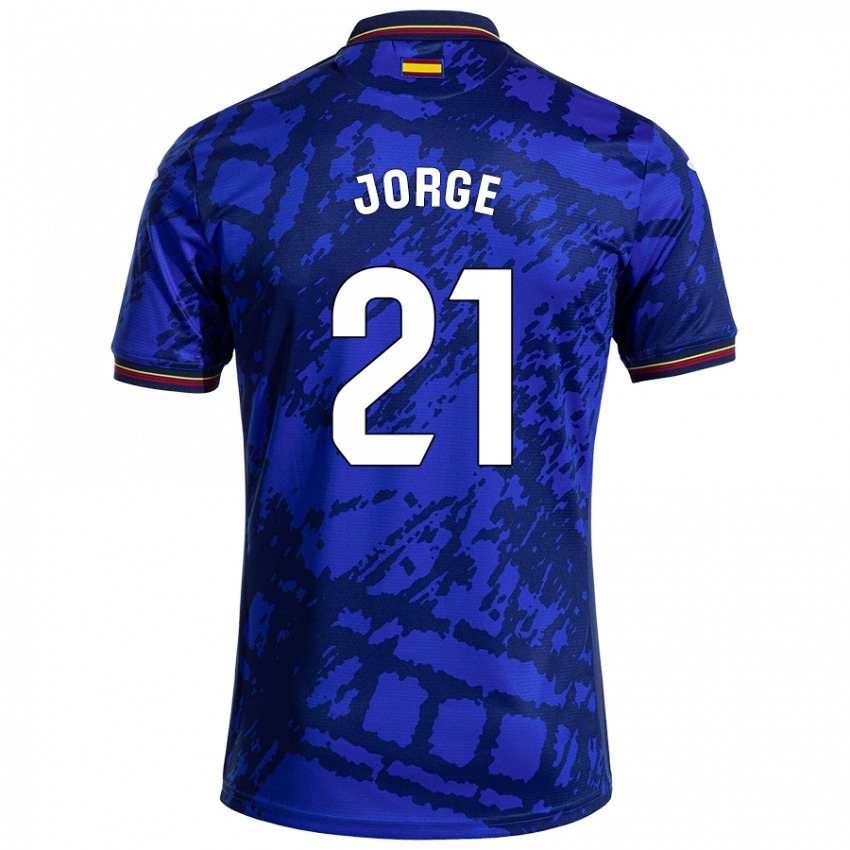 Homem Camisola Jeremy Jorge #21 Azul Mais Escuro Principal 2024/25 Camisa