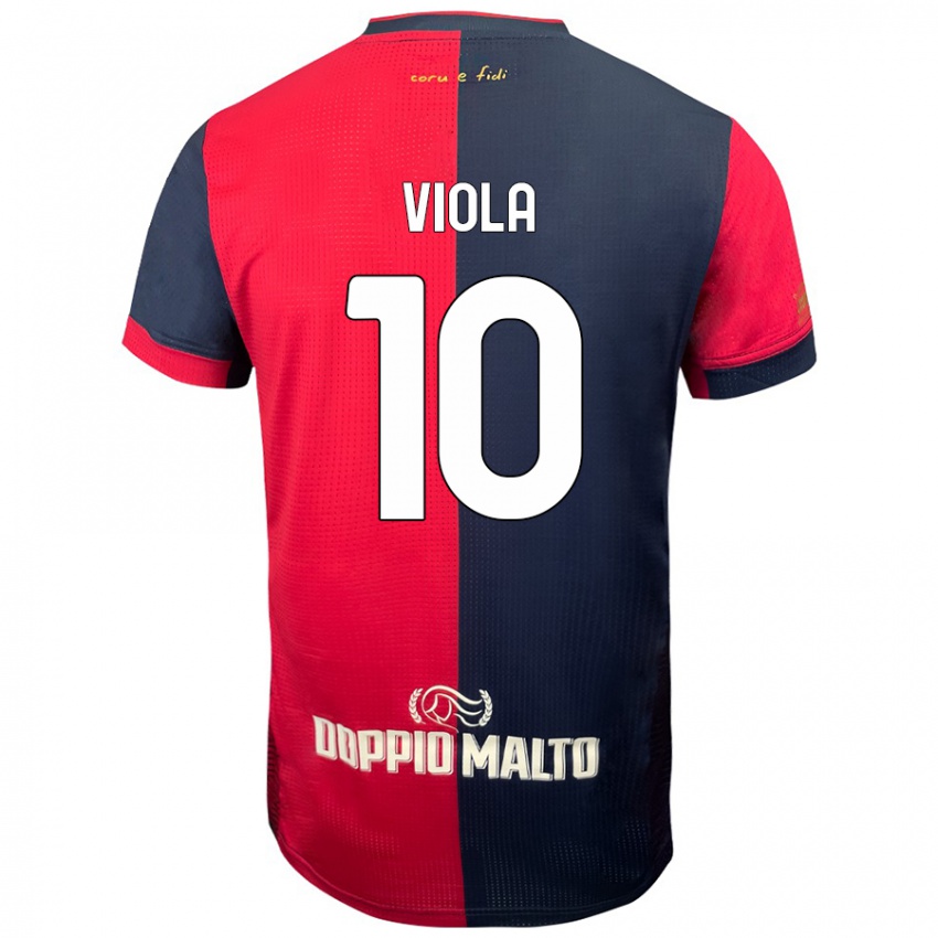 Homem Camisola Nicolas Viola #10 Azul Vermelho Escuro Principal 2024/25 Camisa