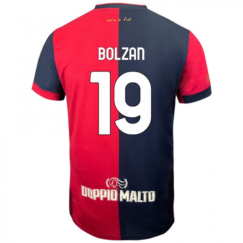 Homem Camisola Alessandro Bolzan #19 Azul Vermelho Escuro Principal 2024/25 Camisa