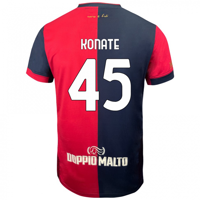 Homem Camisola Ismael Konate #45 Azul Vermelho Escuro Principal 2024/25 Camisa