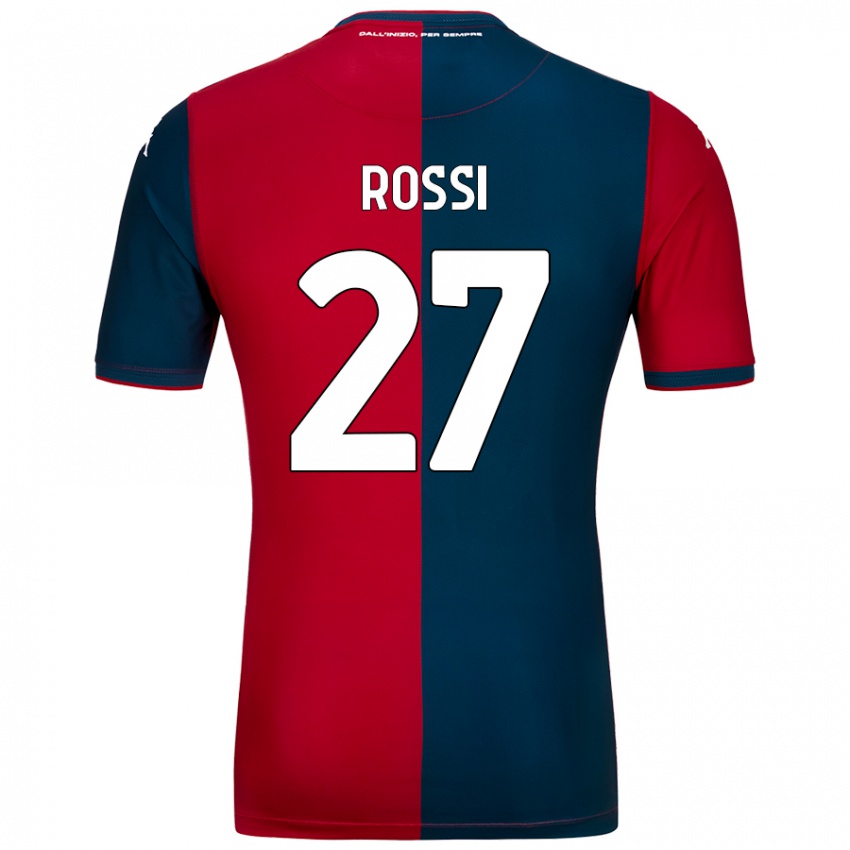 Homem Camisola Lucrezia Rossi #27 Azul Escuro Vermelho Principal 2024/25 Camisa