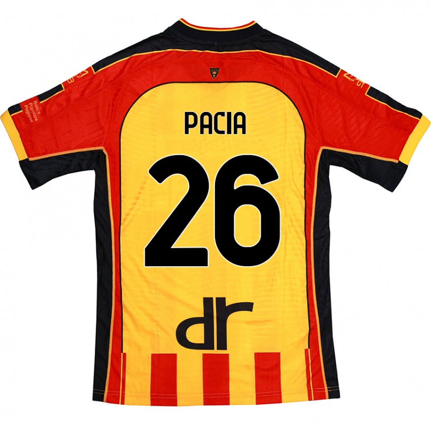 Homem Camisola Fabiano Pacia #26 Vermelho Amarelo Principal 2024/25 Camisa