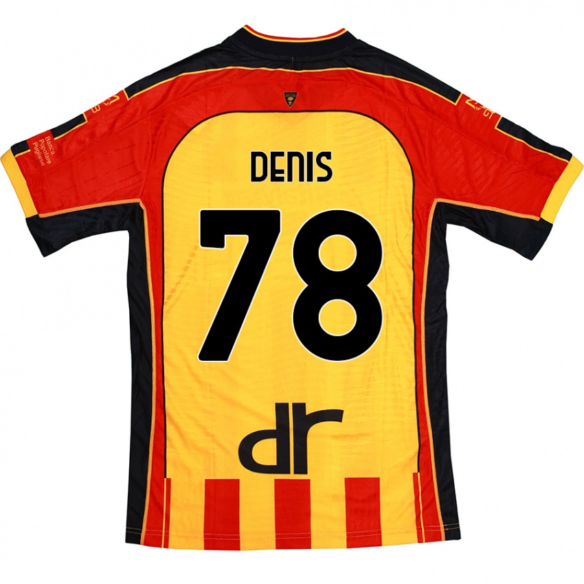 Homem Camisola Max Denis #78 Vermelho Amarelo Principal 2024/25 Camisa