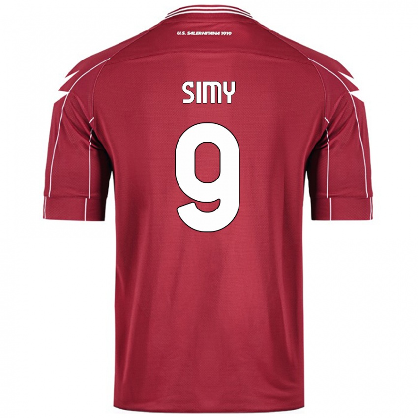 Homem Camisola Simy #9 Borgonha Principal 2024/25 Camisa