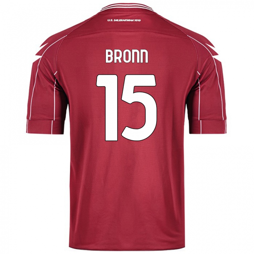 Homem Camisola Dylan Bronn #15 Borgonha Principal 2024/25 Camisa