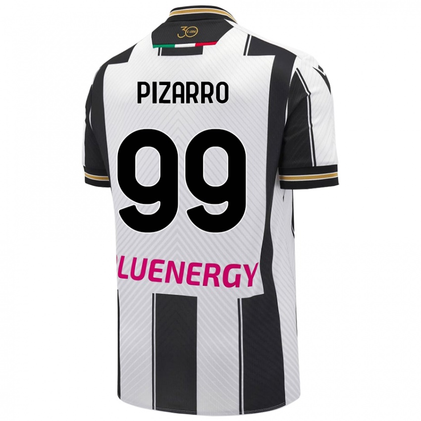 Homem Camisola Damián Pizarro #99 Preto Branco Principal 2024/25 Camisa