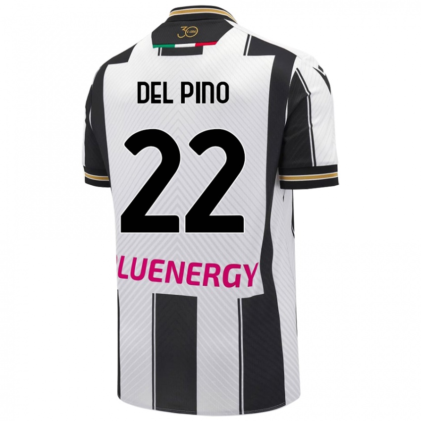 Homem Camisola Lorenzo Del Pino #22 Preto Branco Principal 2024/25 Camisa