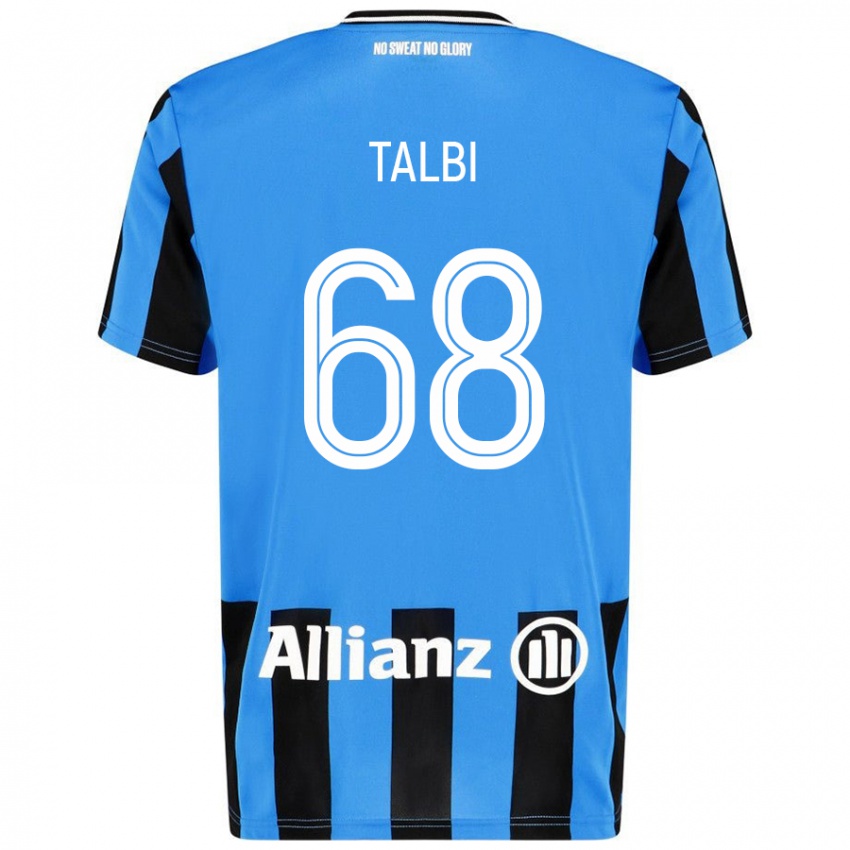 Homem Camisola Chemsdine Talbi #68 Céu Azul Preto Principal 2024/25 Camisa