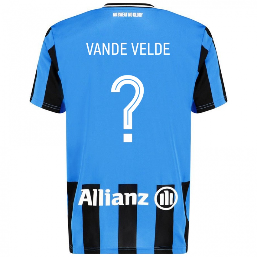 Homem Camisola Chloé Vande Velde #0 Céu Azul Preto Principal 2024/25 Camisa