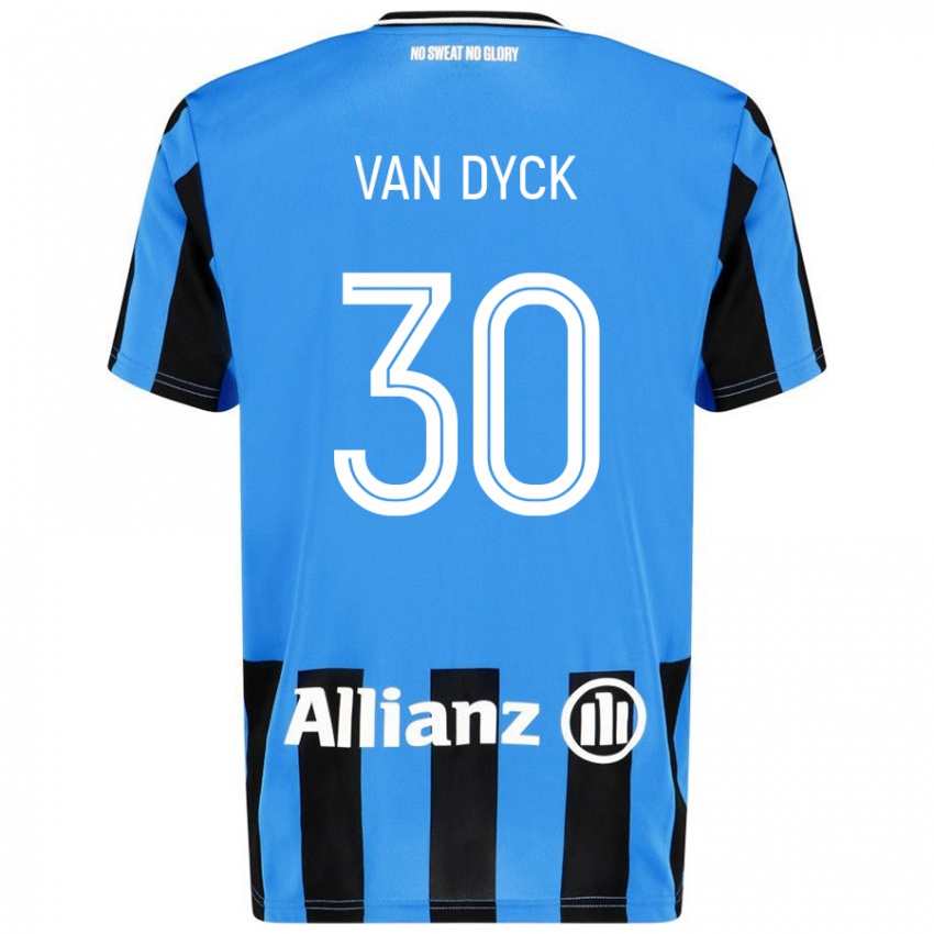 Homem Camisola Nell Van Dyck #30 Céu Azul Preto Principal 2024/25 Camisa