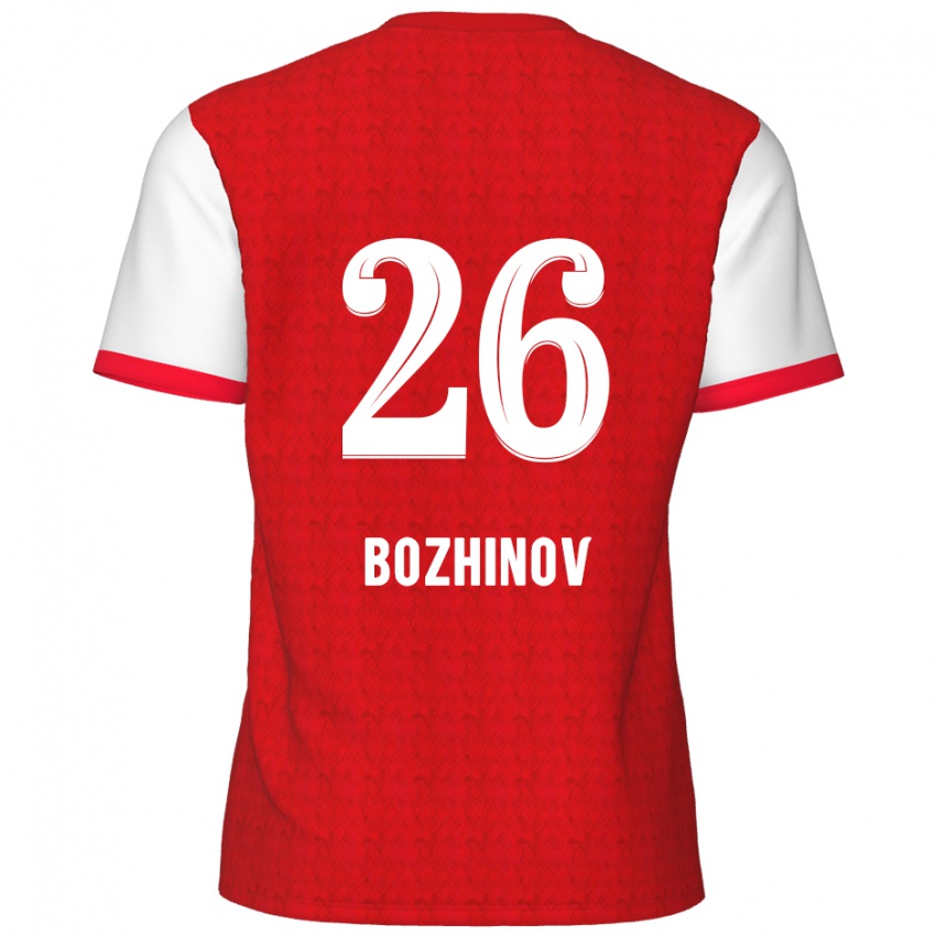 Homem Camisola Rosen Bozhinov #26 Branco Vermelho Principal 2024/25 Camisa