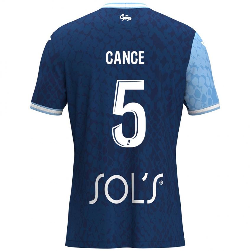 Homem Camisola Laurie Cance #5 Azul Céu Azul Escuro Principal 2024/25 Camisa