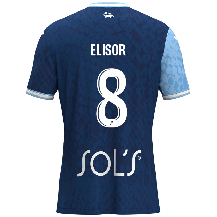 Homem Camisola Salomé Elisor #8 Azul Céu Azul Escuro Principal 2024/25 Camisa