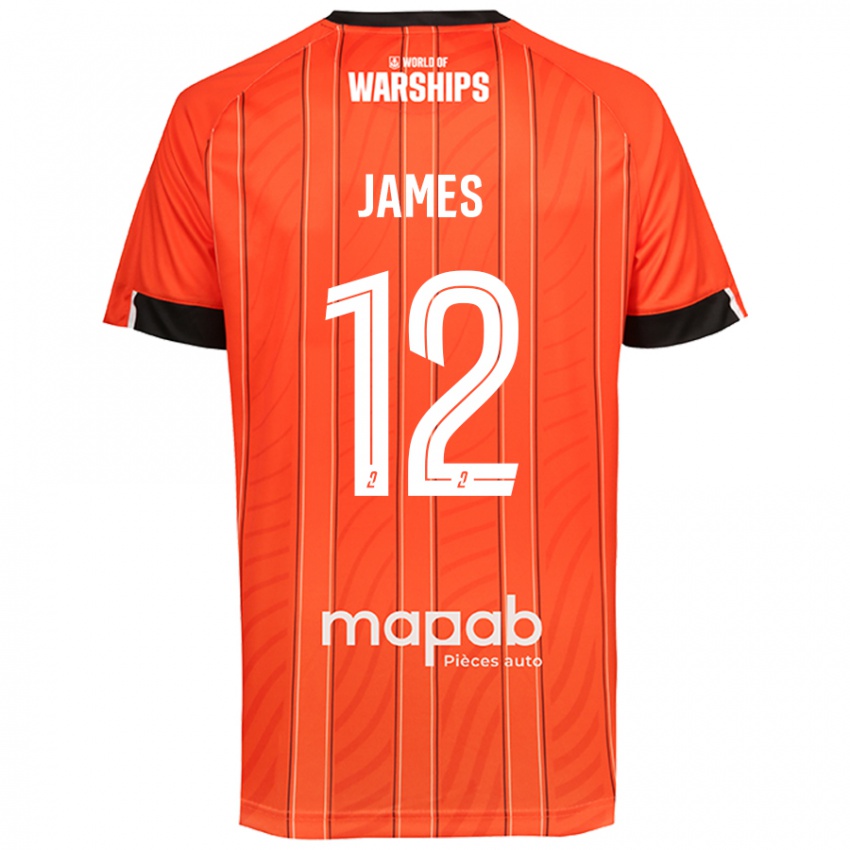 Homem Camisola Isaac James #12 Laranja Principal 2024/25 Camisa