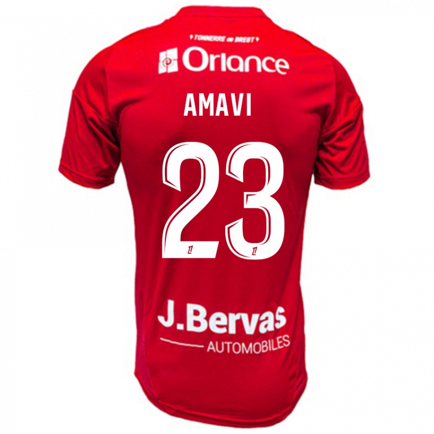 Homem Camisola Jordan Amavi #23 Branco Vermelho Principal 2024/25 Camisa