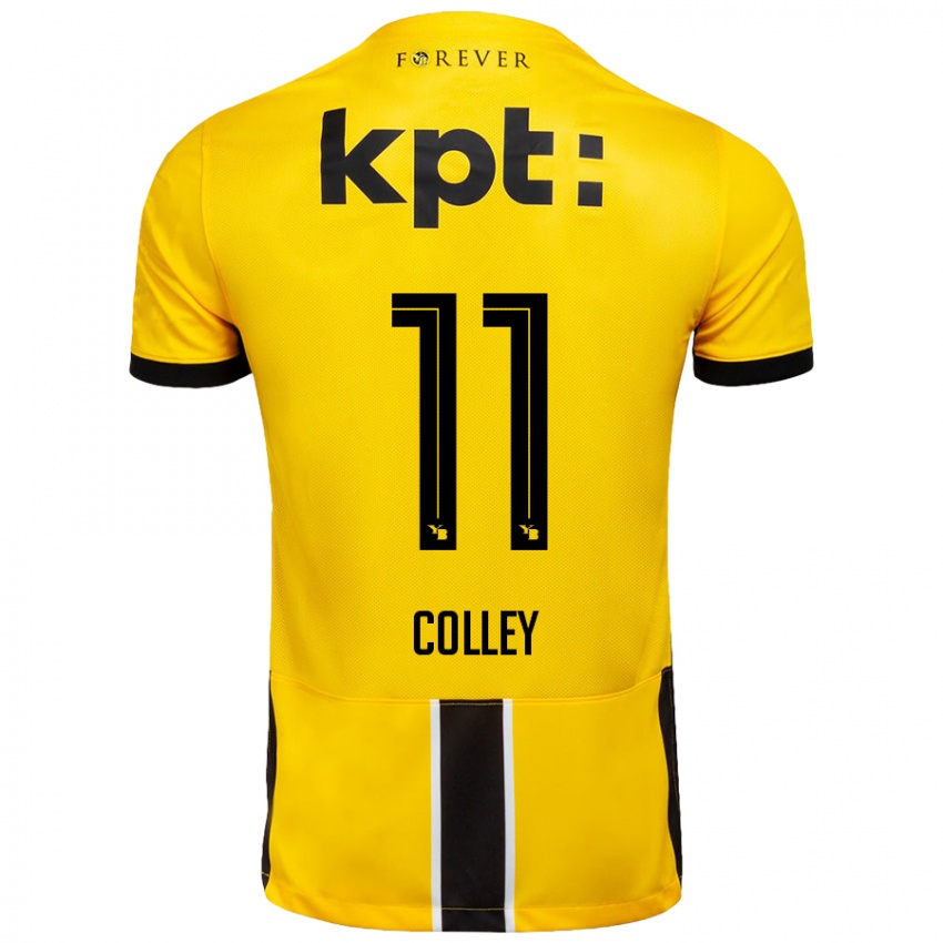 Homem Camisola Ebrima Colley #11 Preto Amarelo Principal 2024/25 Camisa