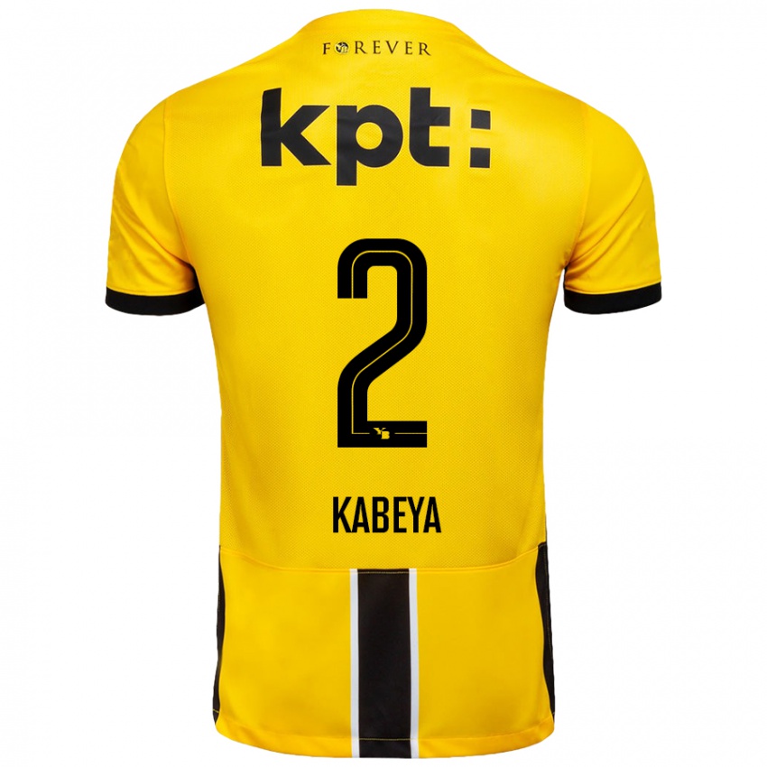 Homem Camisola Benjamin Kabeya #2 Preto Amarelo Principal 2024/25 Camisa