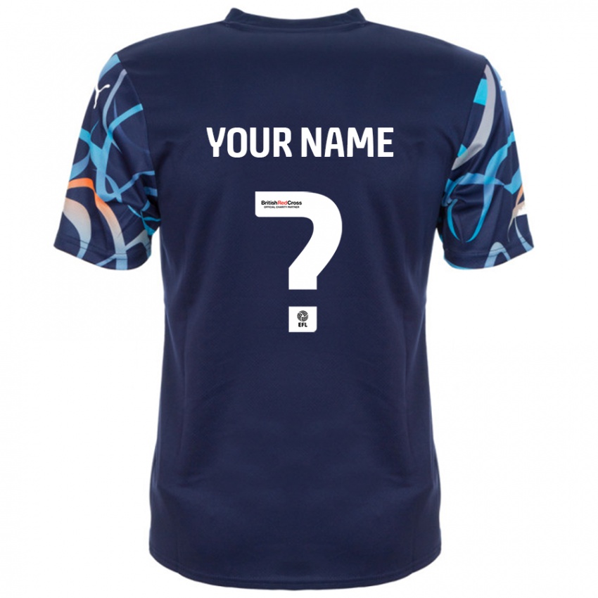 Homem Camisola Seu Nome #0 Azul Marinho Alternativa 2024/25 Camisa