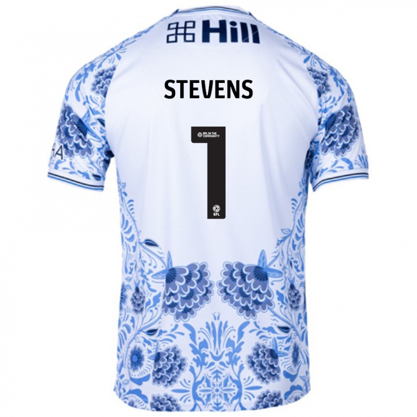 Homem Camisola Jack Stevens #1 Azul Branco Alternativa 2024/25 Camisa