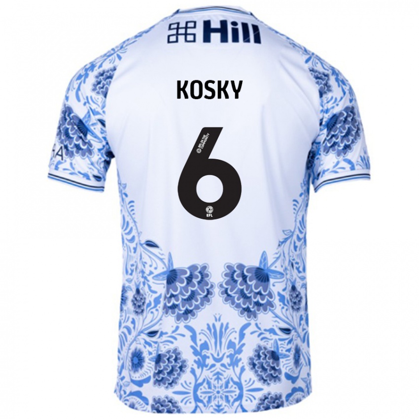 Homem Camisola Rachel Kosky #6 Azul Branco Alternativa 2024/25 Camisa