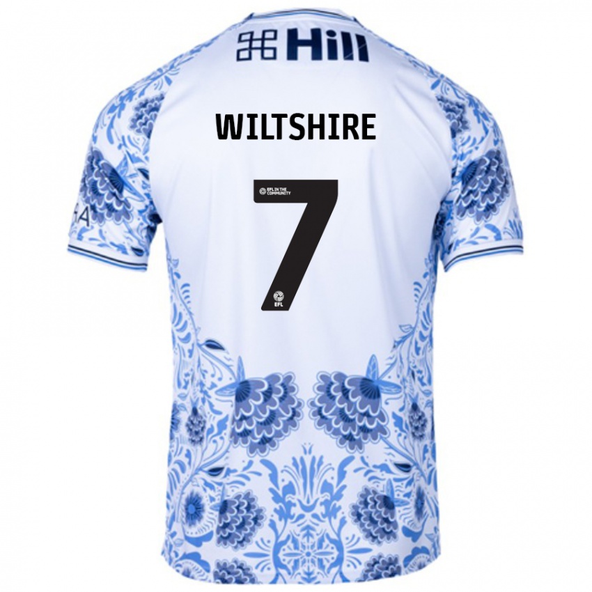 Homem Camisola Sarah Wiltshire #7 Azul Branco Alternativa 2024/25 Camisa