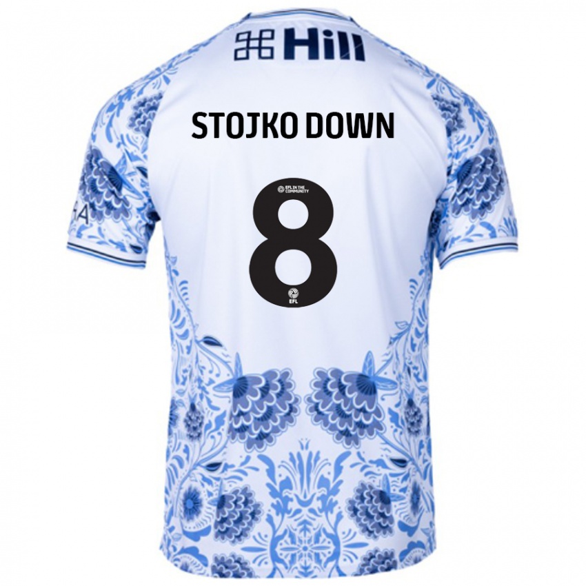 Homem Camisola Alysha Stojko-Down #8 Azul Branco Alternativa 2024/25 Camisa