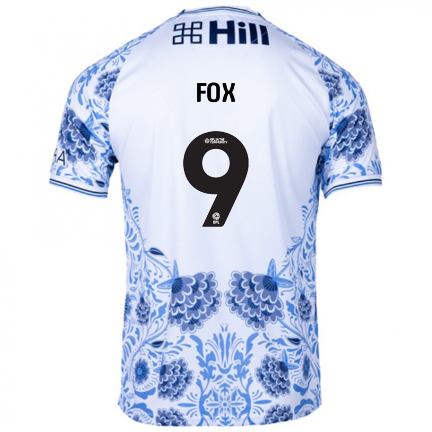 Homem Camisola Ruth Fox #9 Azul Branco Alternativa 2024/25 Camisa