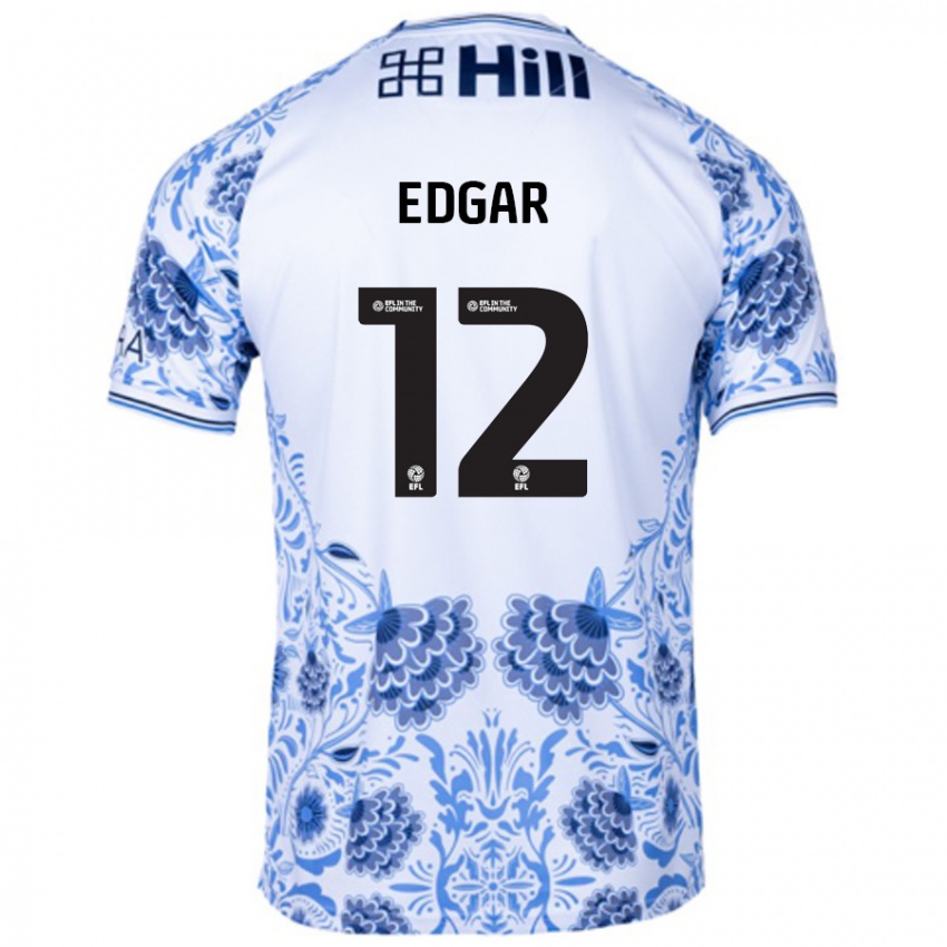 Homem Camisola Sammy Edgar #12 Azul Branco Alternativa 2024/25 Camisa