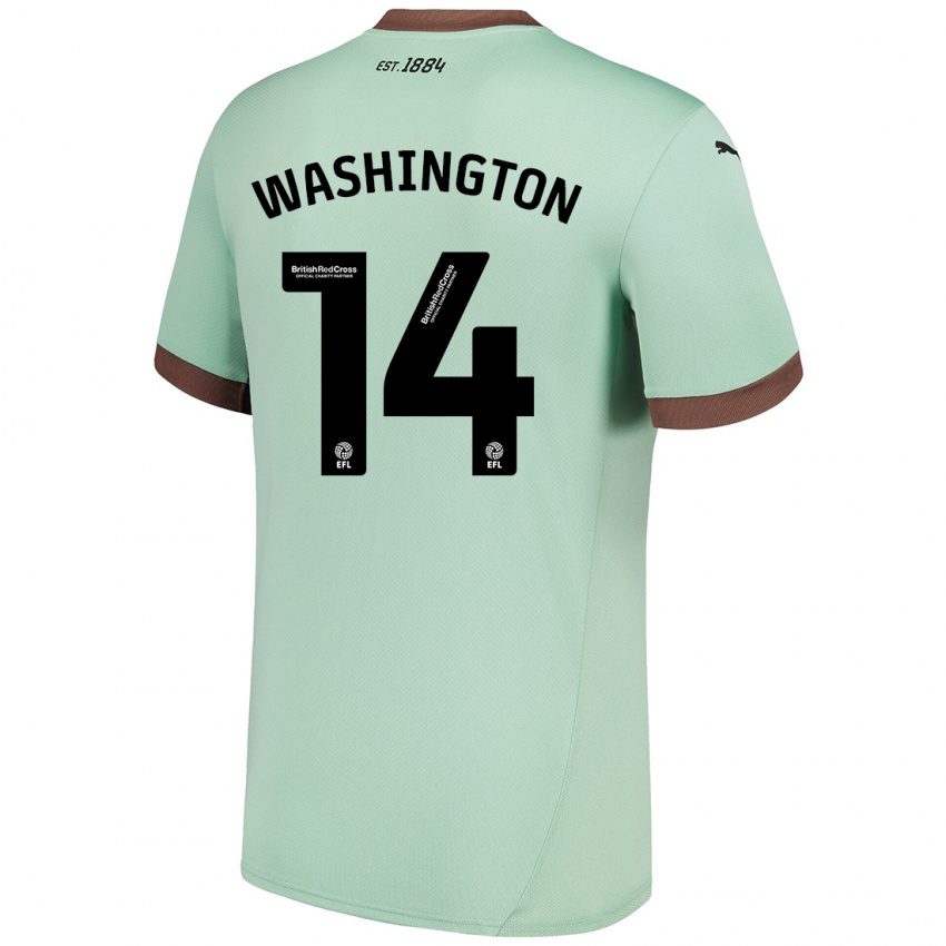 Homem Camisola Conor Washington #14 Verde Claro Alternativa 2024/25 Camisa