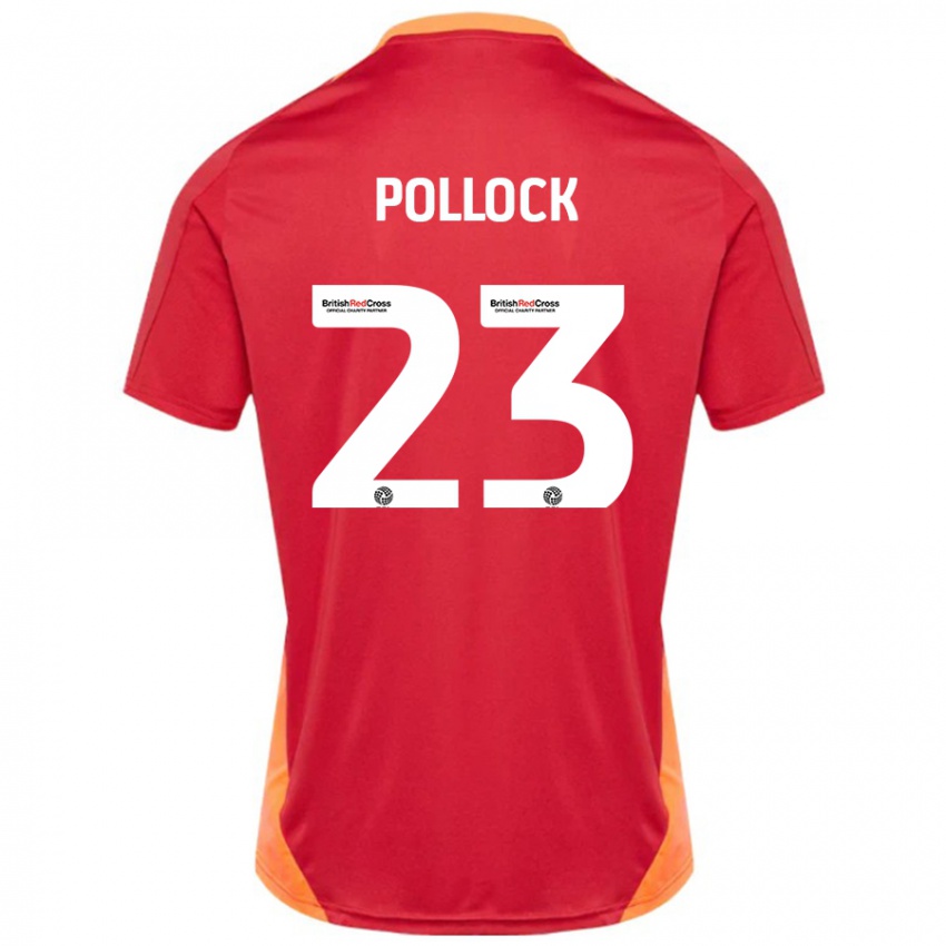 Homem Camisola Amber Pollock #23 Azul Desligado Branco Alternativa 2024/25 Camisa