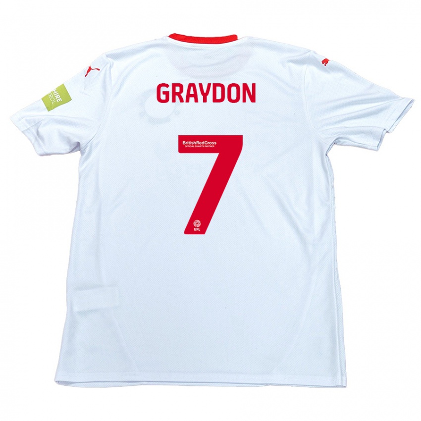 Homem Camisola Ryan Graydon #7 Branco Alternativa 2024/25 Camisa