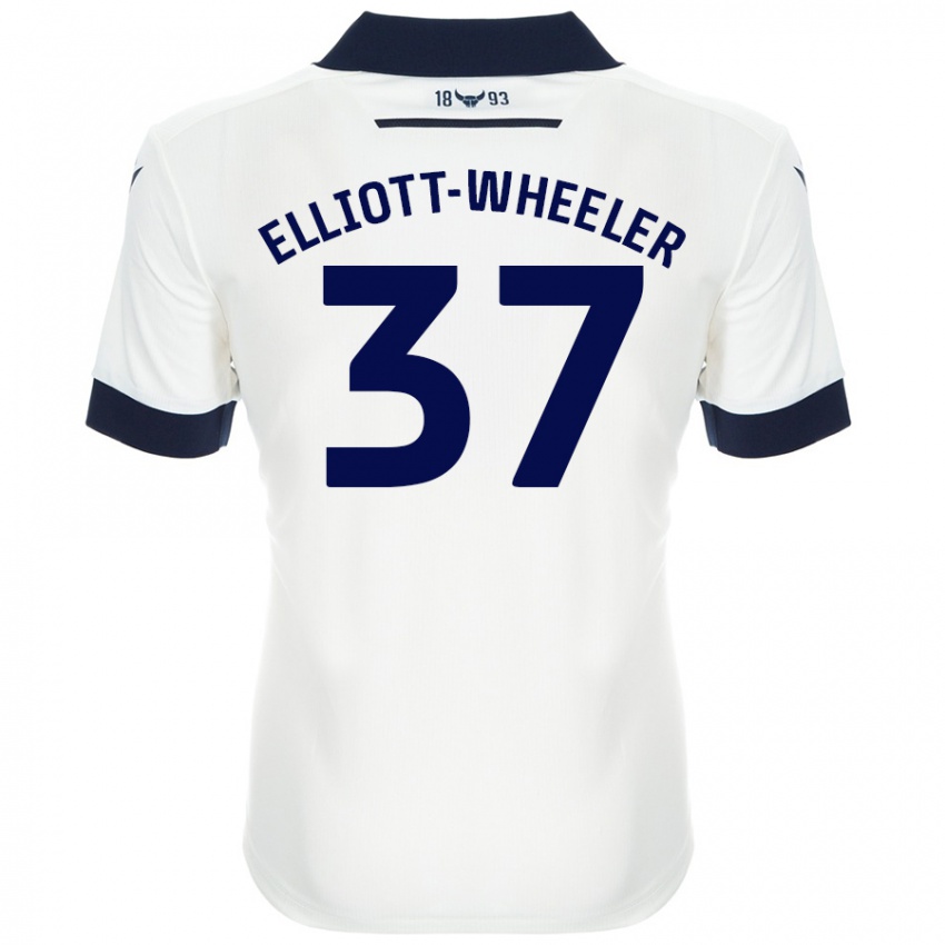 Homem Camisola Aidan Elliott-Wheeler #37 Azul-Marinho Branco Alternativa 2024/25 Camisa