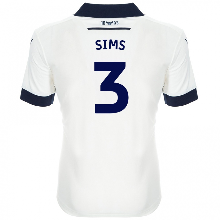 Homem Camisola Gemma Sims #3 Azul-Marinho Branco Alternativa 2024/25 Camisa