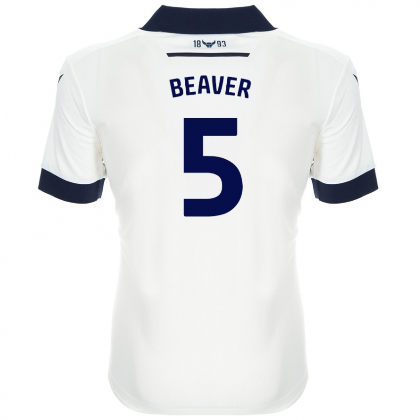 Homem Camisola Catherine Beaver #5 Azul-Marinho Branco Alternativa 2024/25 Camisa