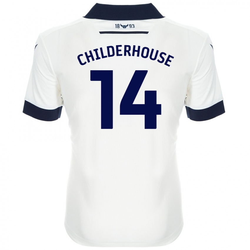 Homem Camisola Molly Childerhouse #14 Azul-Marinho Branco Alternativa 2024/25 Camisa