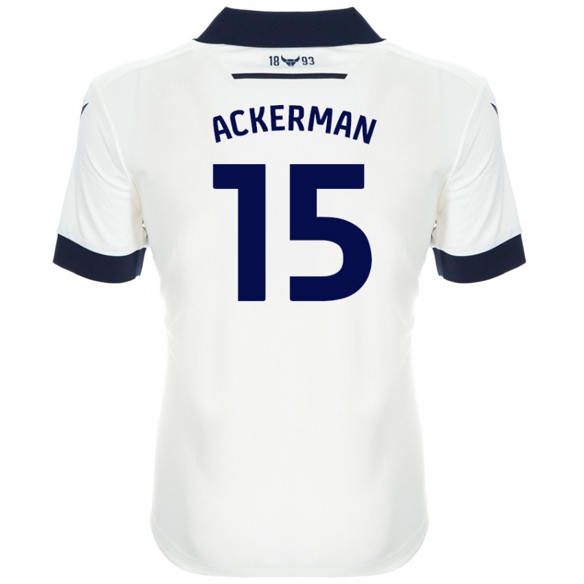 Homem Camisola Daisy Ackerman #15 Azul-Marinho Branco Alternativa 2024/25 Camisa