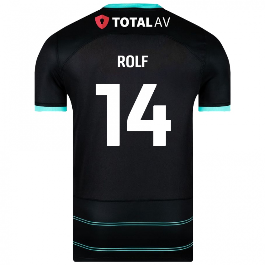 Homem Camisola Annie Rolf #14 Preto Alternativa 2024/25 Camisa